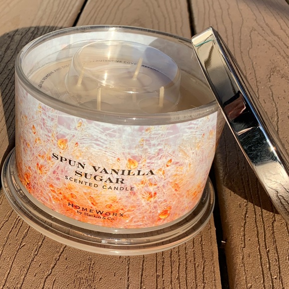 🆕SPUN VANILLA SUGAR HARRY SLATKIN HOMEWORX 4 WICK 18oz CANDLE NWTS! - Picture 5 of 6